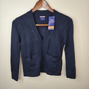 Nwt French Toast Unisex Blue Cardigan Sweater School Uniform Size 8